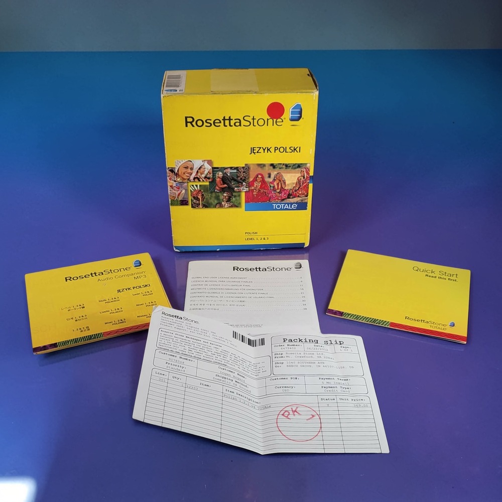 Rosetta Stone Totale Polish Level 1 2 & 3 Language Learning Software Set 32303